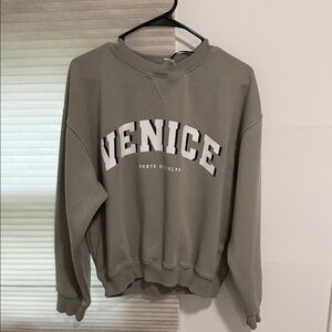 H&M Olive Green "Venice" Crewneck Sweatshirt